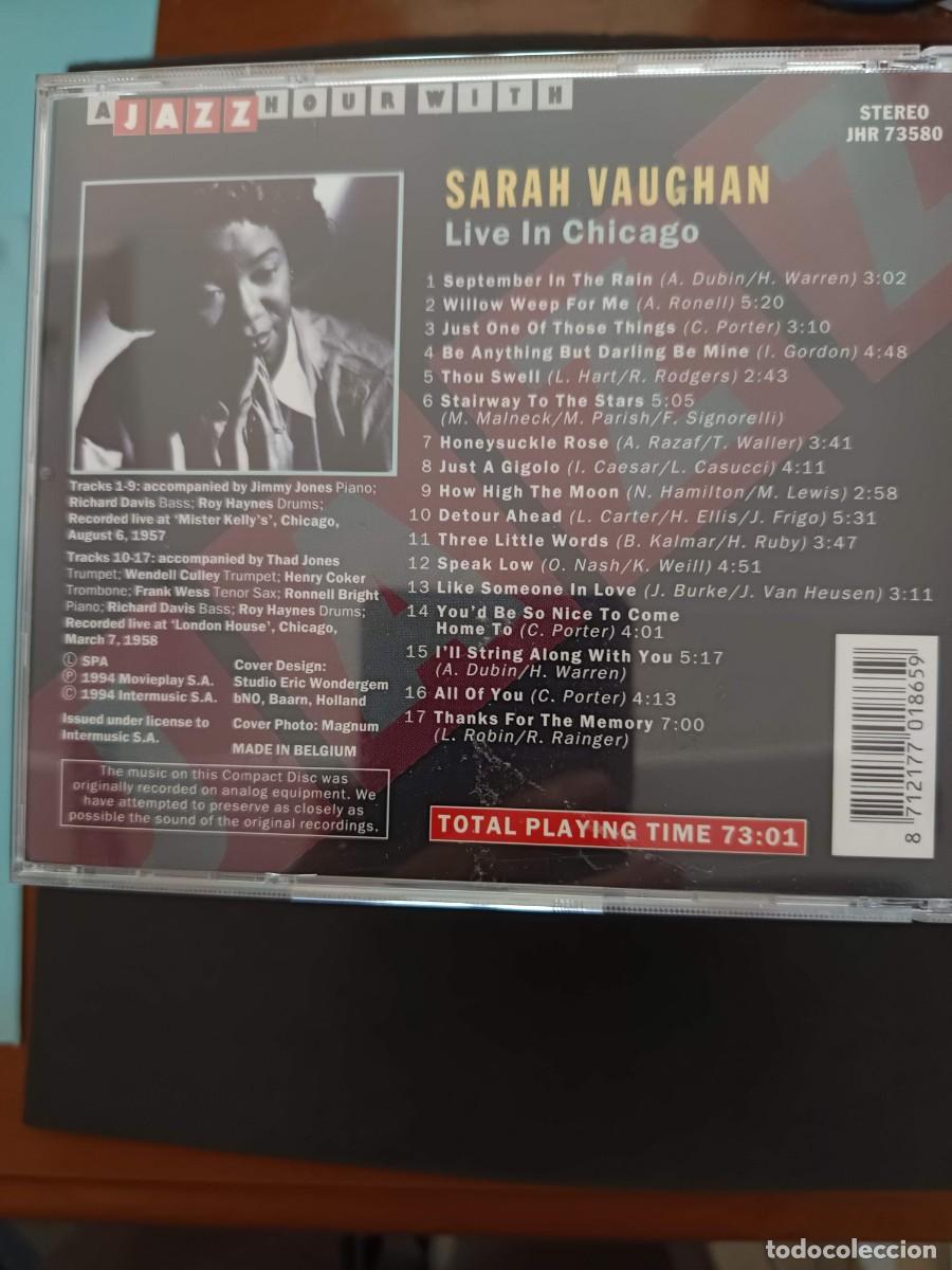 CDs de m&uacute;sica: SARAH VAUGHAN LIVE IN CHICAGO - Foto 2