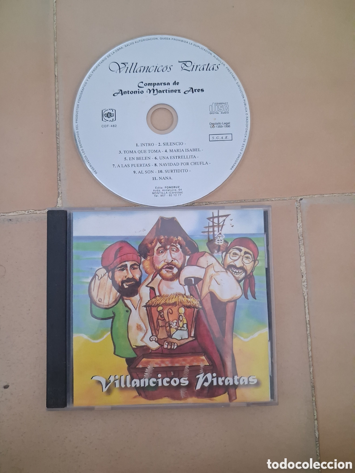 CDs de m&uacute;sica: CD VILLANCICOS PIRATAS ANTONIO MARTINEZ ARES - CARNAVAL CADIZ