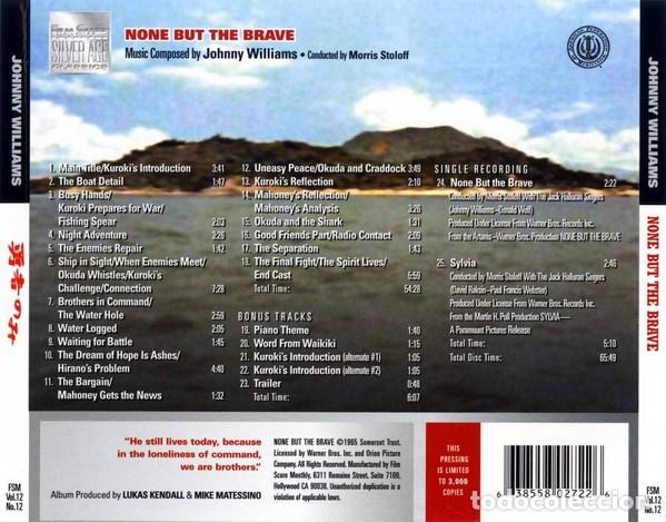 CDs de m&uacute;sica: John Williams &lrm;&ndash; None But The Brave - Foto 2