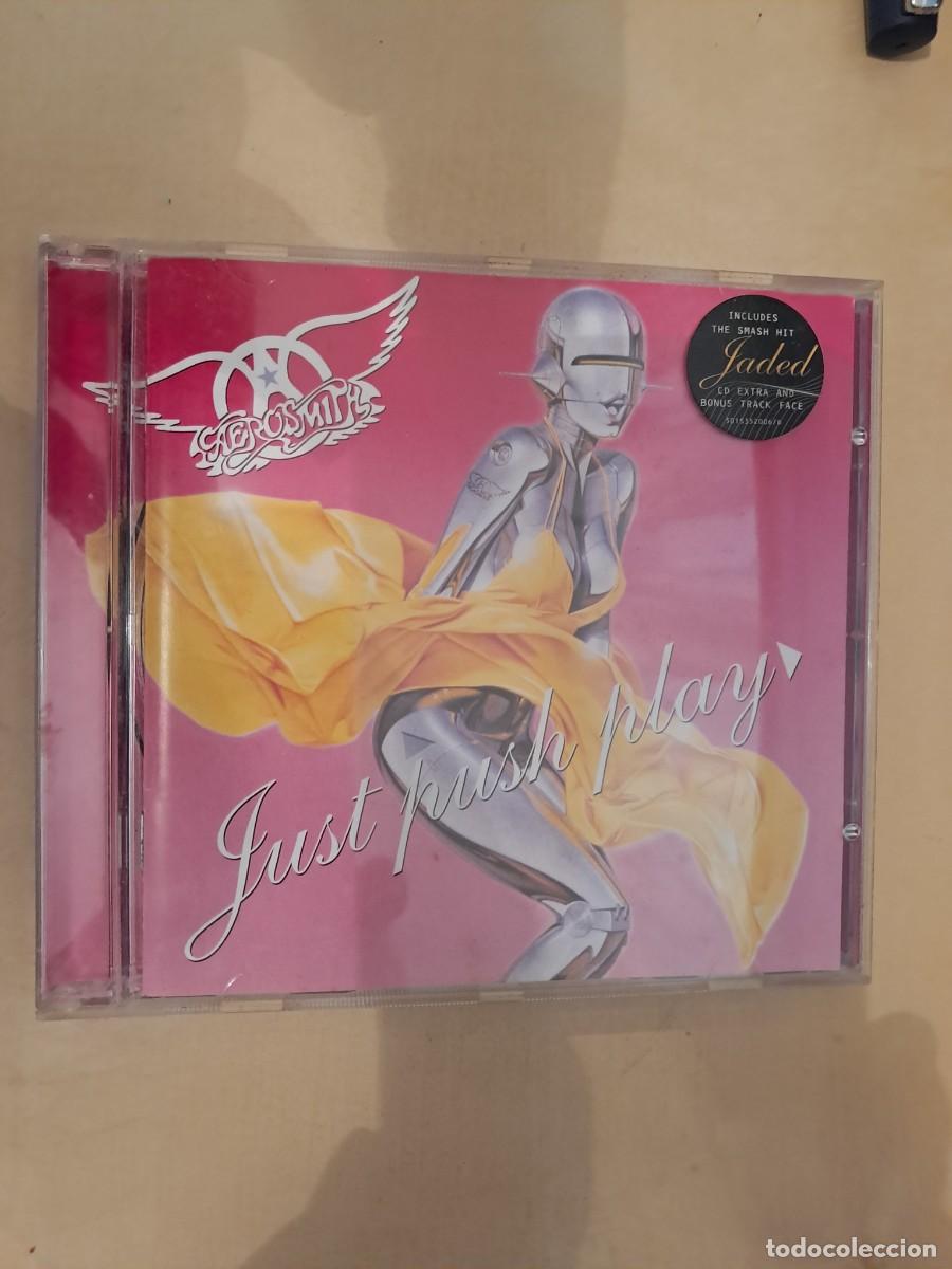CDs de m&uacute;sica: Aerosmith , Just Push Play , CD 2001 Impecable. Hard Rock - Foto 1