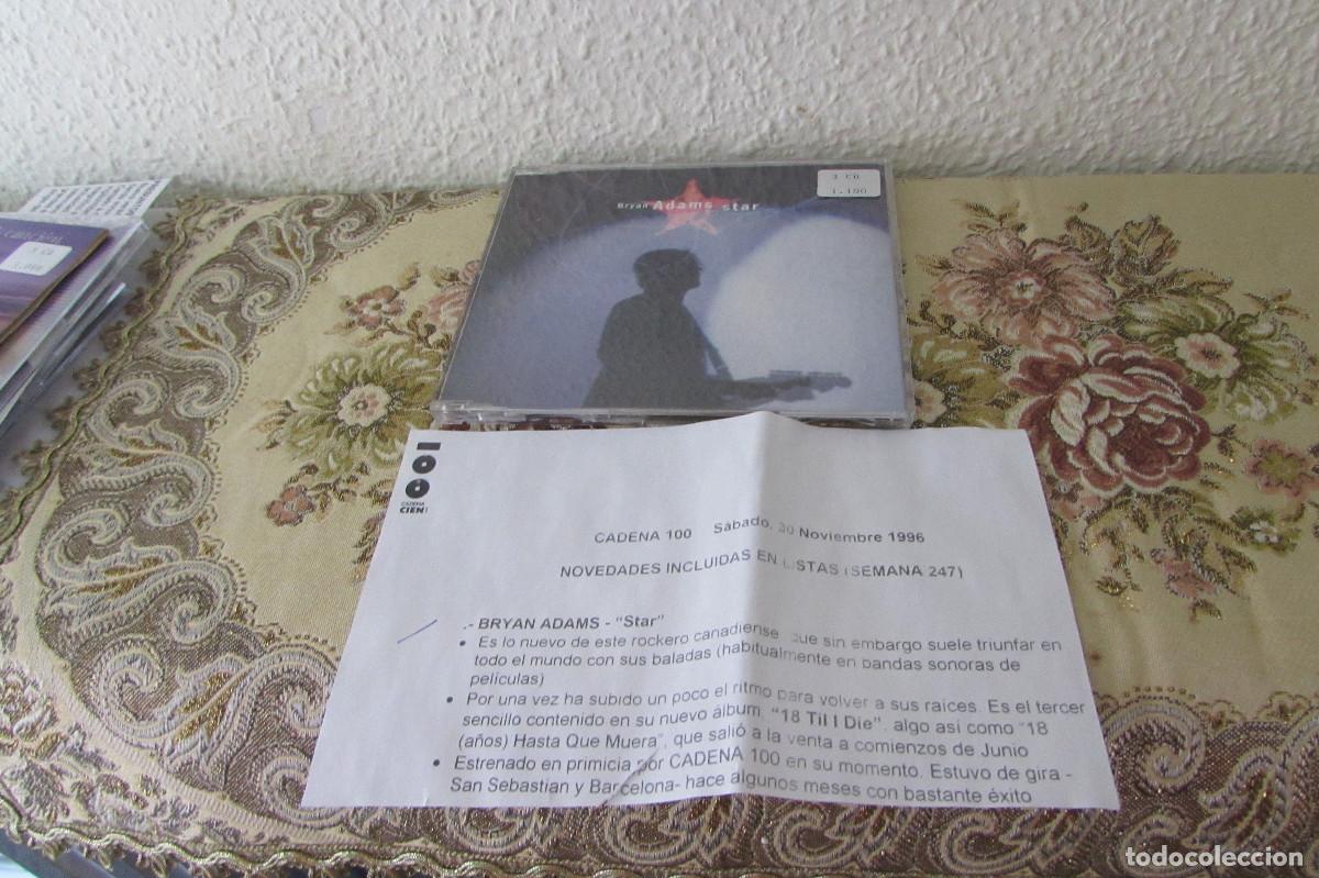 CDs de m&uacute;sica: BRYAN ADAMS &ndash; STAR - CD SINGLE CADENA 100 - Foto 1