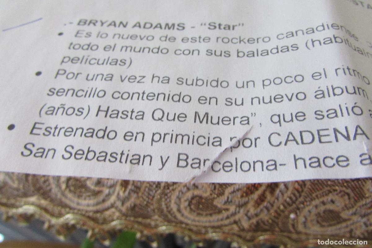 CDs de m&uacute;sica: BRYAN ADAMS &ndash; STAR - CD SINGLE CADENA 100 - Foto 2