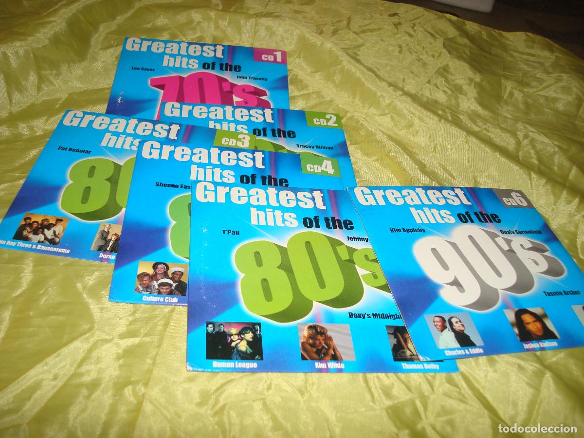 CDs de m&uacute;sica: GREATEST HITS OF 70&acute;S, 80&acute;S Y 90&acute;S. 6 CD&acute;S. IMPECABLE
