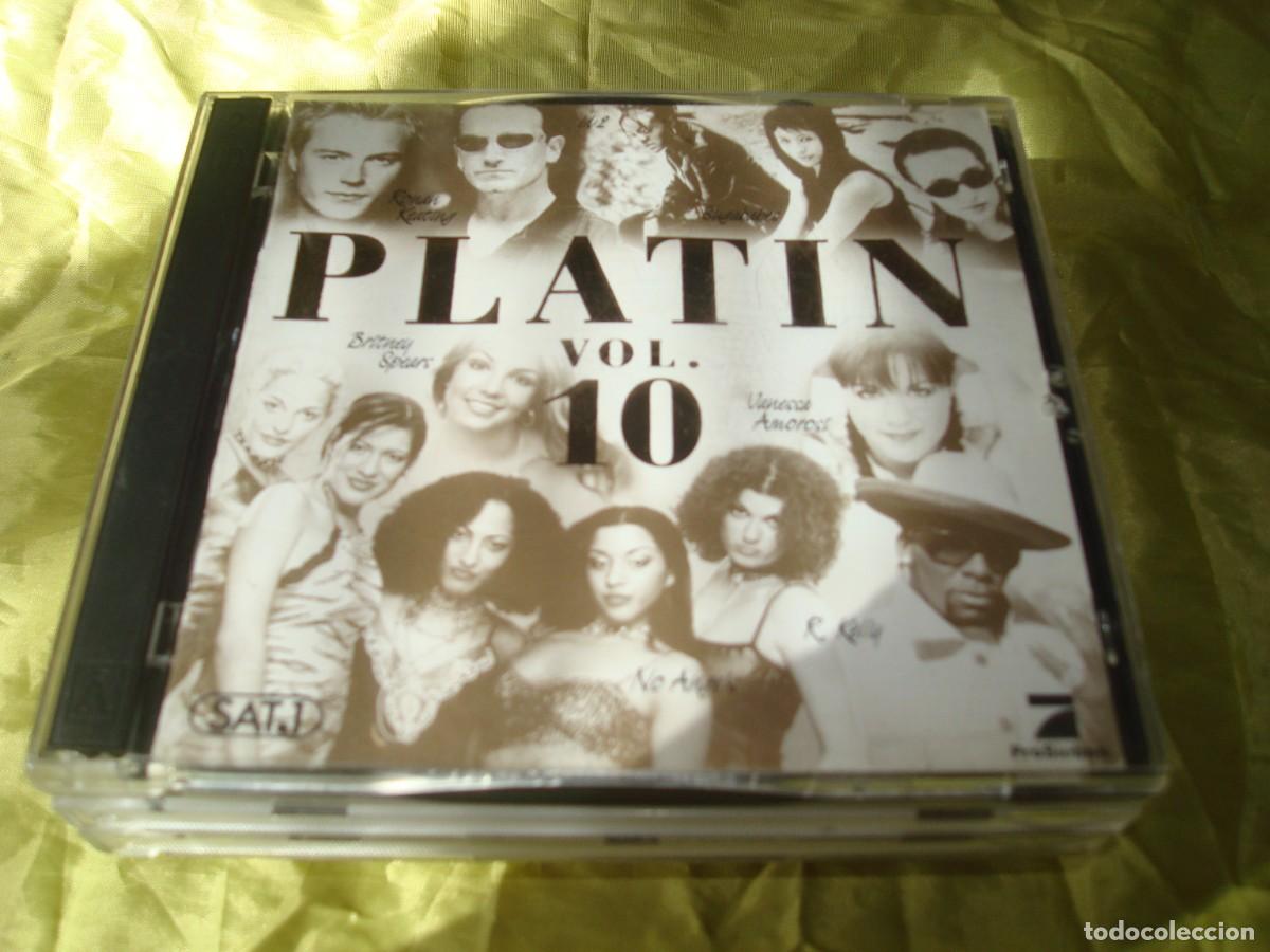 CDs de m&uacute;sica: PLATIN. VOL. 10 BRITNEY SPEARS, U2, R. KELLY. 2 CD&acute;S. IMPECABLE(#)