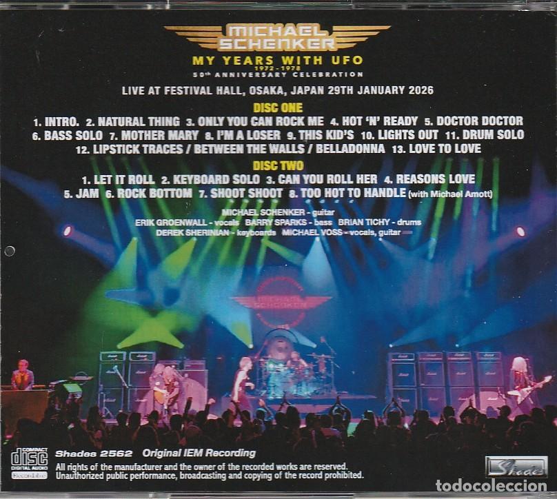 CDs de m&uacute;sica: 2 CDs - MSG ( Schenker ) - Live Osaka 2026 - Foto 2