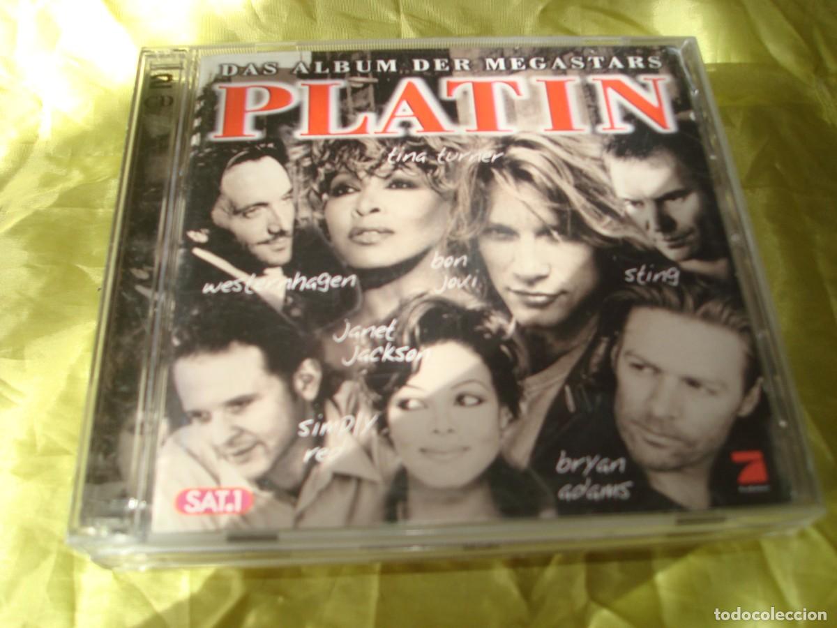 CDs de m&uacute;sica: PLATIN. DAS ALBUM DER MEGASTARS. TINA TURNER, BON JOVI, STING.... 2 CD&acute;S. IMPECABLE(#)