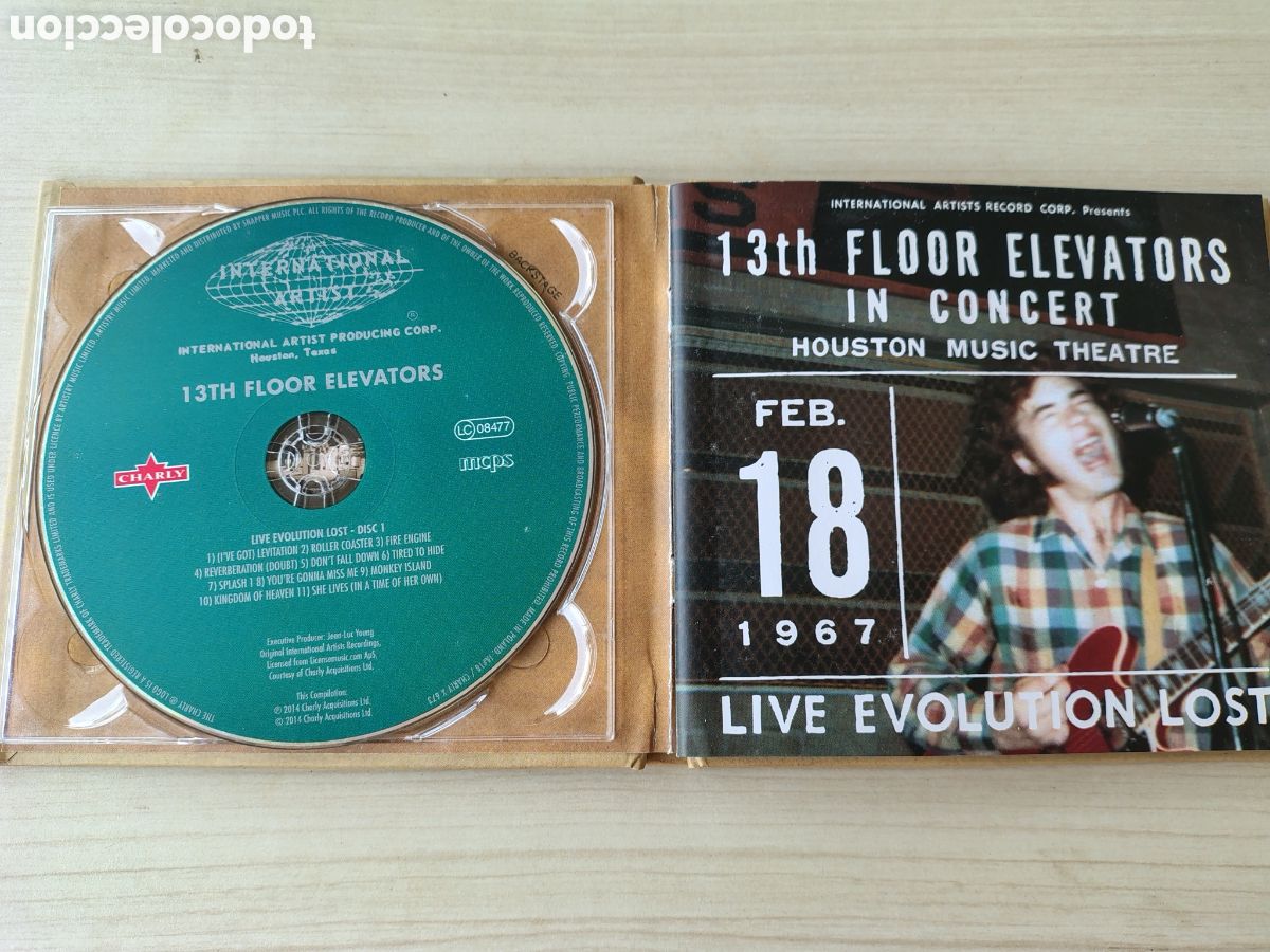 CDs de m&uacute;sica: 13th FLOOR ELEVATORS Live Evolution Lost In Concert 1967 2CD LIBRO ( 2014 CHARLY ) - Foto 6