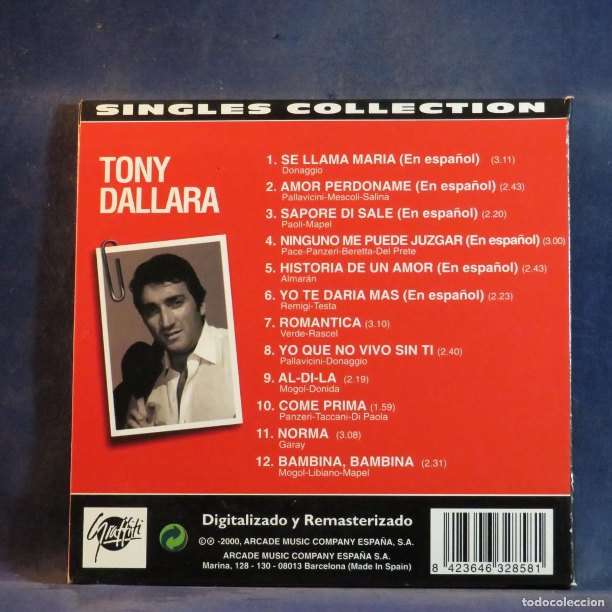 CDs de m&uacute;sica: TONY DALLARA &ndash; SINGLES COLLECTION - CD - Foto 2