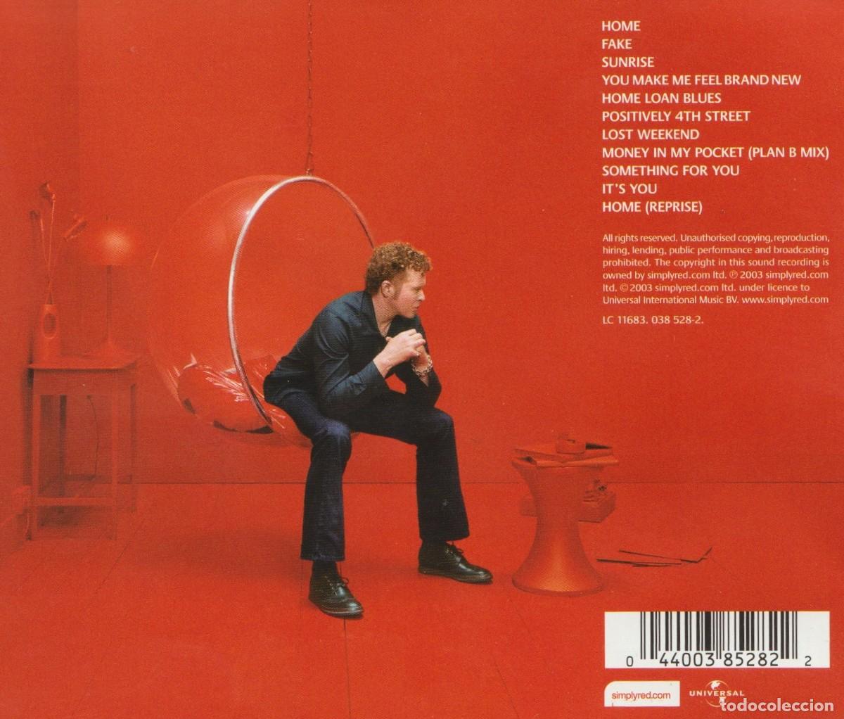 CDs de m&uacute;sica: SIMPLY RED. HOME. CD. - Foto 2