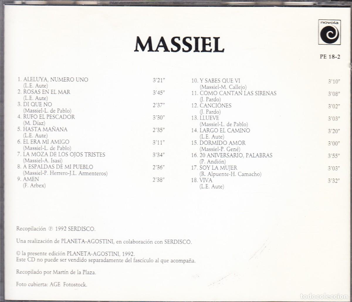 CDs de m&uacute;sica: MASSIEL. SUS GRANDES EXITOS.CD. - Foto 2