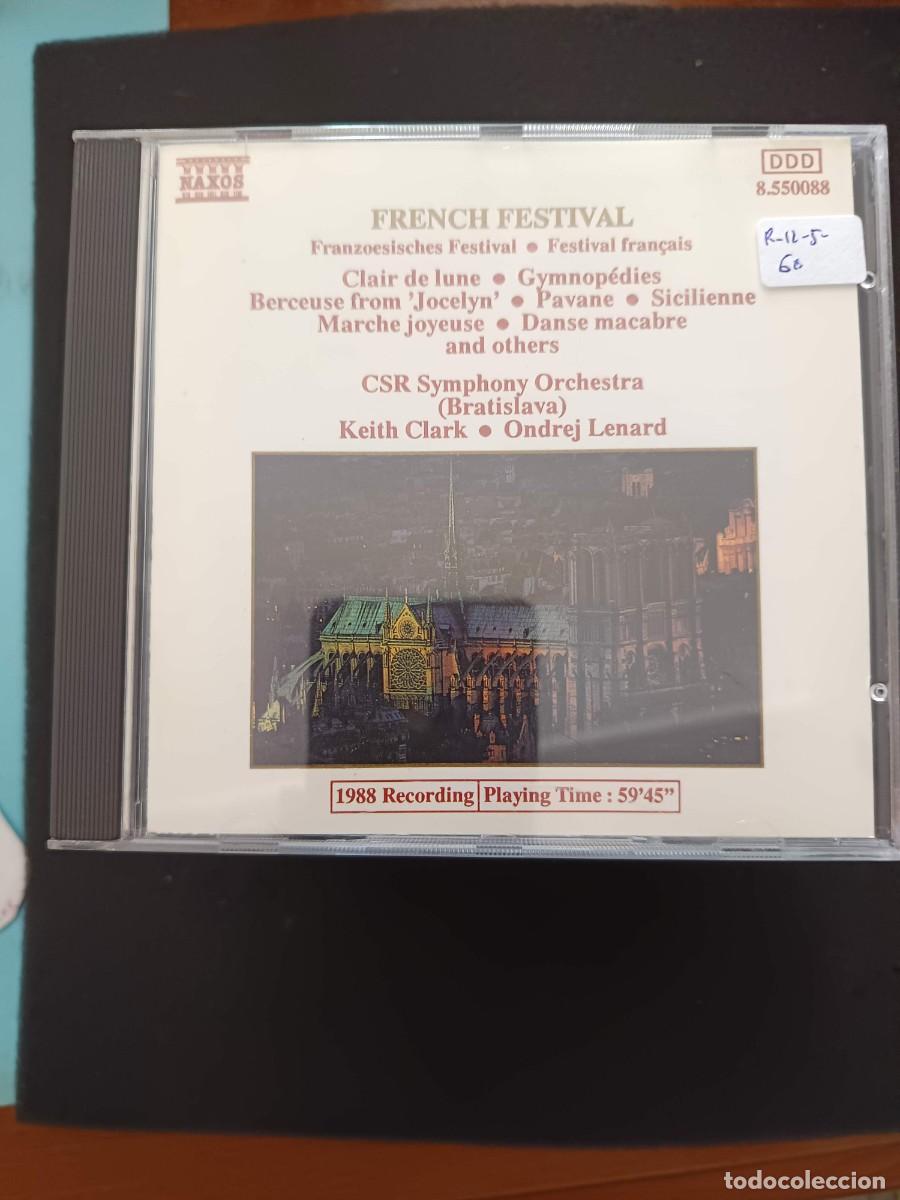 CDs de m&uacute;sica: FRENCH FESTIVAL: CLAIR DE LUNE / GYMNOP&Eacute;DIES / BERCEUSE FROM &rdquo;JOCELYN&rdquo; / PAVANNE / SICILIENNE/