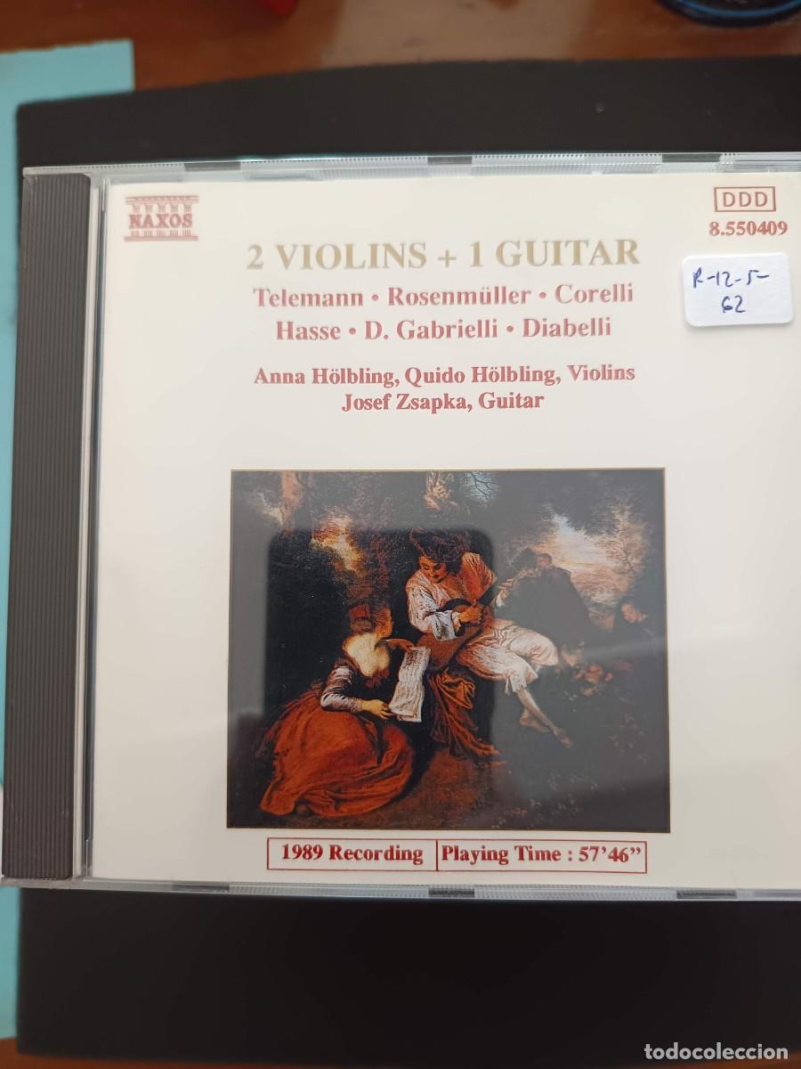 CDs de m&uacute;sica: 2 VIOLINS + 1 GUITAR: TELEMANN, ROSENM&Uuml;LLER, CORELLI, HASSE, D. GABRIELLI, DIABELLI. GUITAR: JOSEF Z