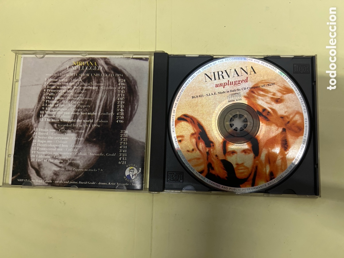 CDs de m&uacute;sica: T1/D3/94. NIRVANA CD UNPLUGGED - Foto 3