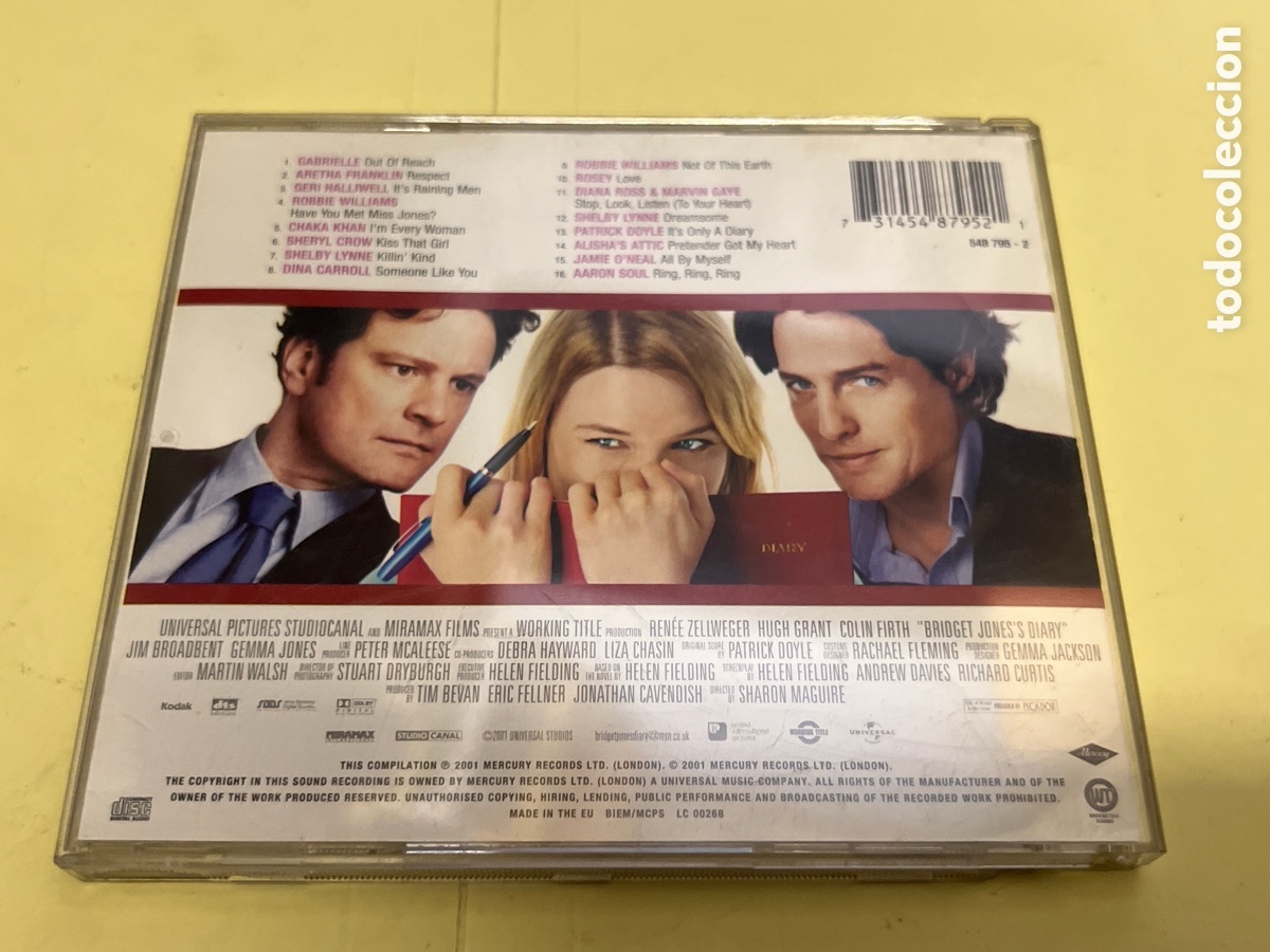 CDs de m&uacute;sica: T1/D4/95. BSO. Bridget Jones Diary. CD - Foto 2