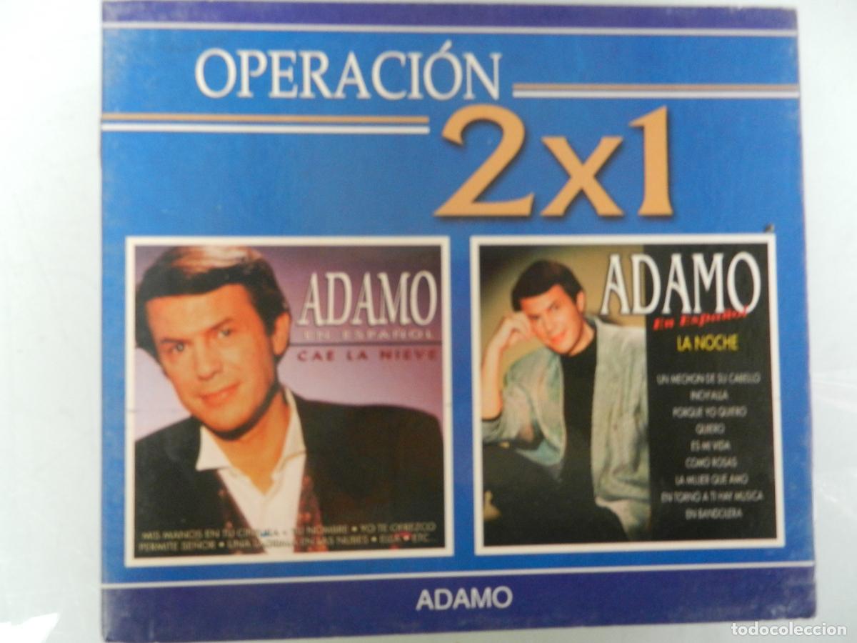 CDs de m&uacute;sica: ADAMO - CAE LA NIEVE - LA NOCHE -OPERACION 2X1 - 2CD,S - DIVUCSA -2002