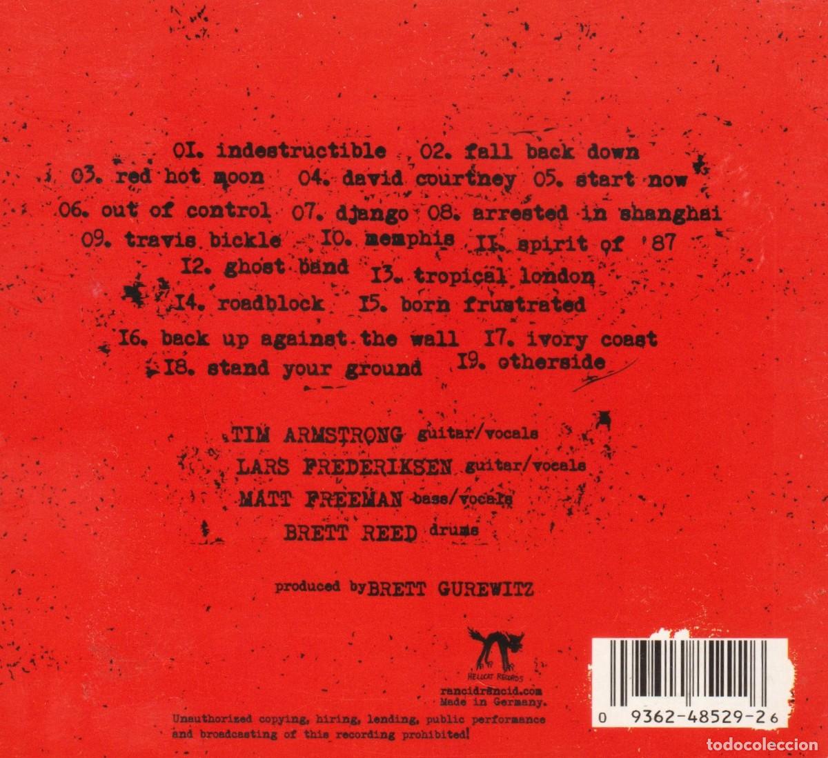 CDs de m&uacute;sica: RANCID. INDESTRUCTIBLE. CD. DIGIPACK. - Foto 4