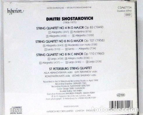 CDs de m&uacute;sica: SHOSTAKOVICH - ST.PETERSBURG STRING QUARTET - CD - Foto 2