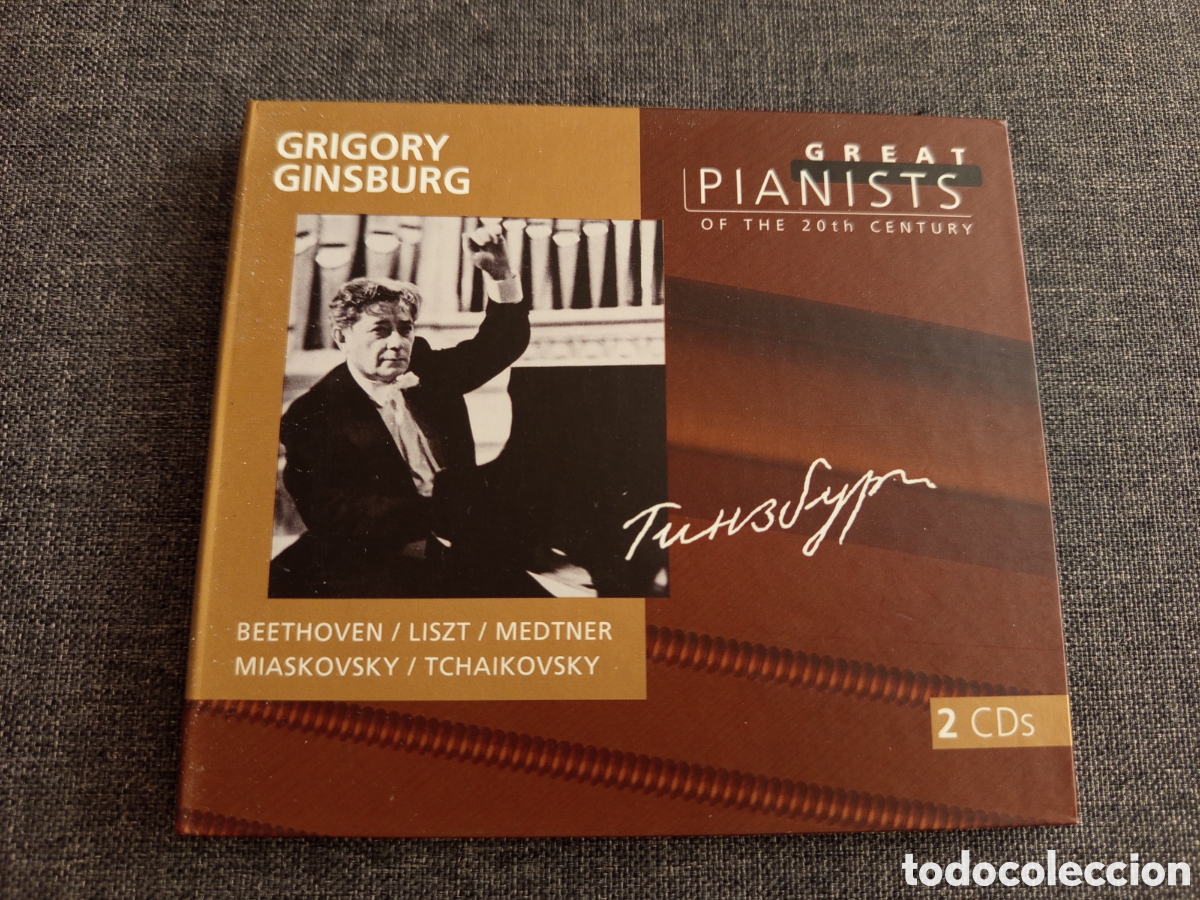 CDs de m&uacute;sica: GRIGORY GINSBURG. BEETHOVEN / LISZT / TCHAIKOVSKY (GREAT PIANISTS OF THE 20TH CENTURY) 2 CD'S