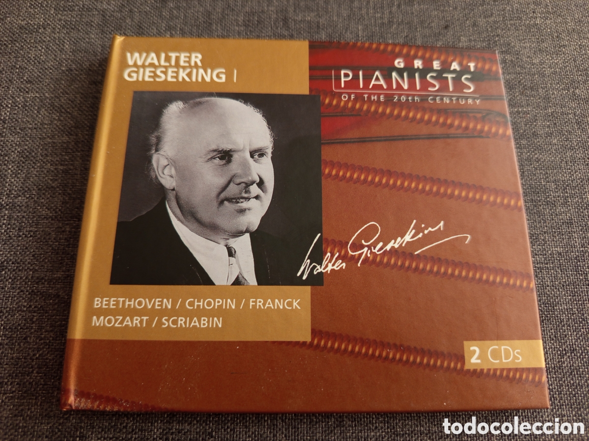 CDs de m&uacute;sica: WALTER GIESEKING I. BEETHOVEN / CHOPIN / MOZART (GREAT PIANISTS OF THE 20TH CENTURY) 2 CD'S
