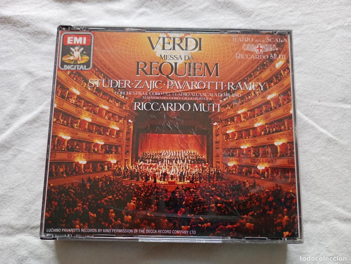 CDs de m&uacute;sica: Verdi - MISA DE REQUIEM - Studer - Zajic - Pavarotti - SCALA DE MILAN - DOBLE CD EMI