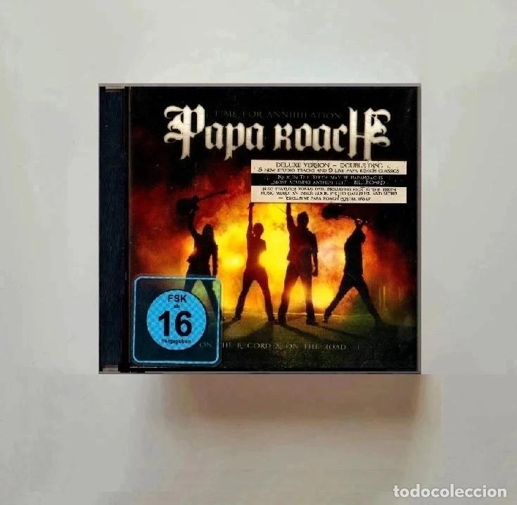 CDs de m&uacute;sica: [DOBLE CD + INCLUYE POSTER]. PAPA ROACH. TIME FOR ANNIHILATION / ON THE RECORD THE ROAD.