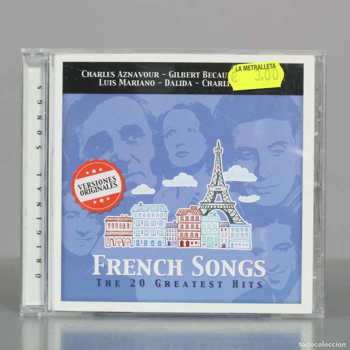 CDs de m&uacute;sica: CD. French Songs The 20 Greatest Hits - Charles Aznavour - Gilbert Becaud - Luis Mariano - Dalida -