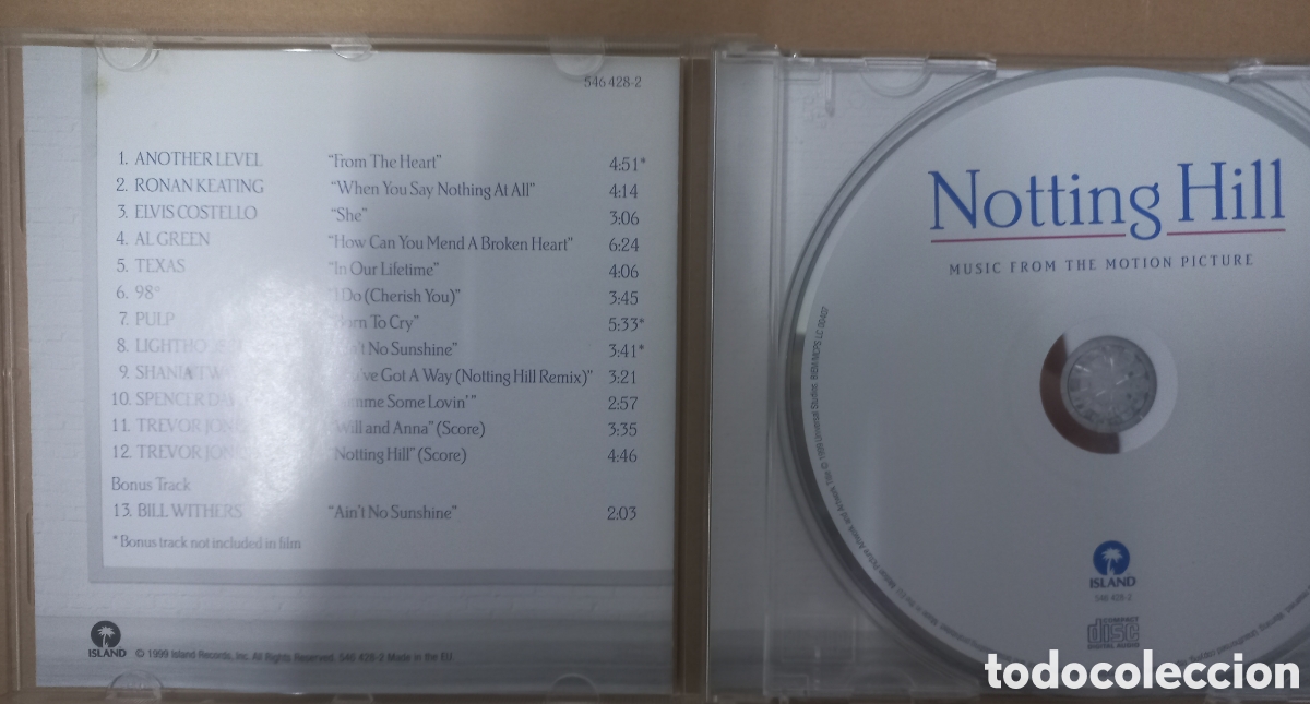 CDs de m&uacute;sica: BANDA SONORA NOTTING HILL - Foto 3