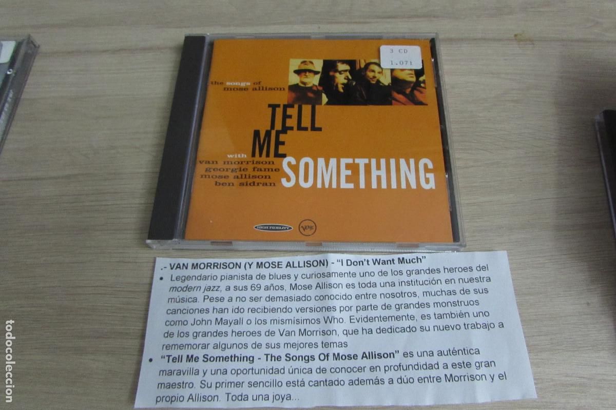 CDs de m&uacute;sica: Tell Me Something: The Songs Of Mose Allison VAN MORRISON CD CADENA 100
