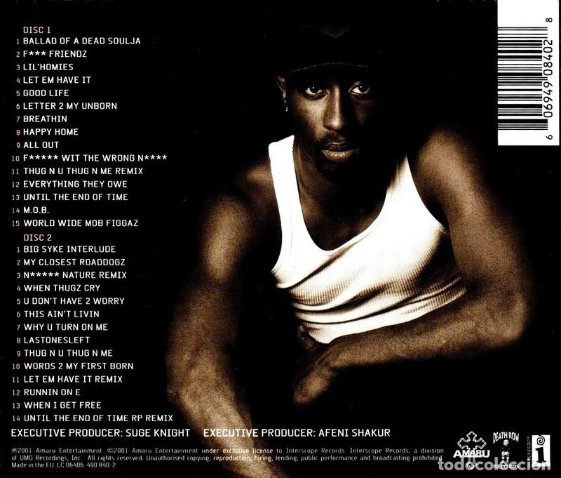 CDs de m&uacute;sica: [DOBLE CD]. TUPAC. 2PAC. UNTIL THE END OF TIME. - Foto 2