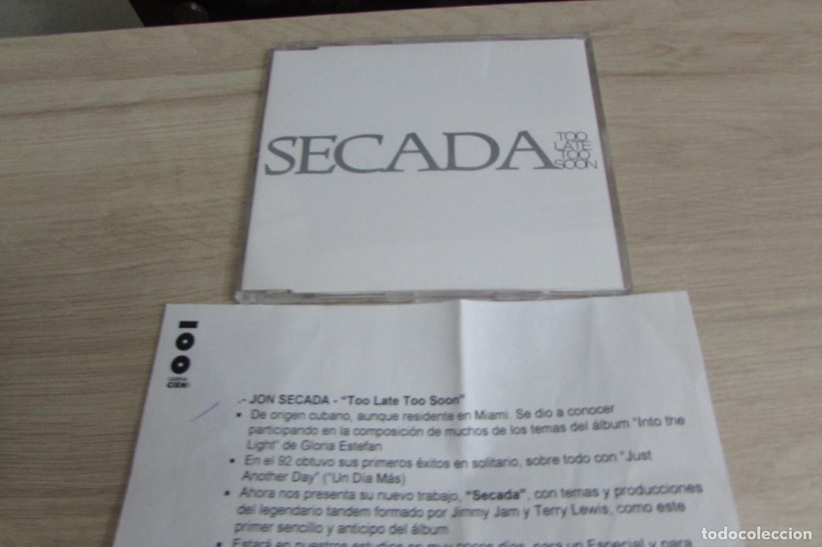 CDs de m&uacute;sica: Jon Secada &ndash; Too Late, Too Soon. CD Single. CADENA 100 - Foto 1