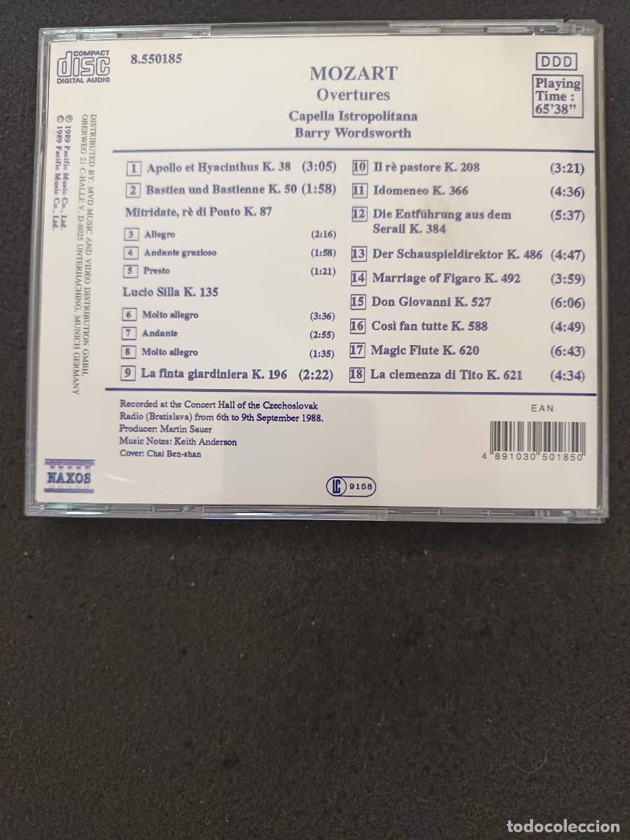 CDs de m&uacute;sica: MOZART: OVERTURES. DIR.: BARRY WORDSWORTH. CAPELLA INTROPOLITANA