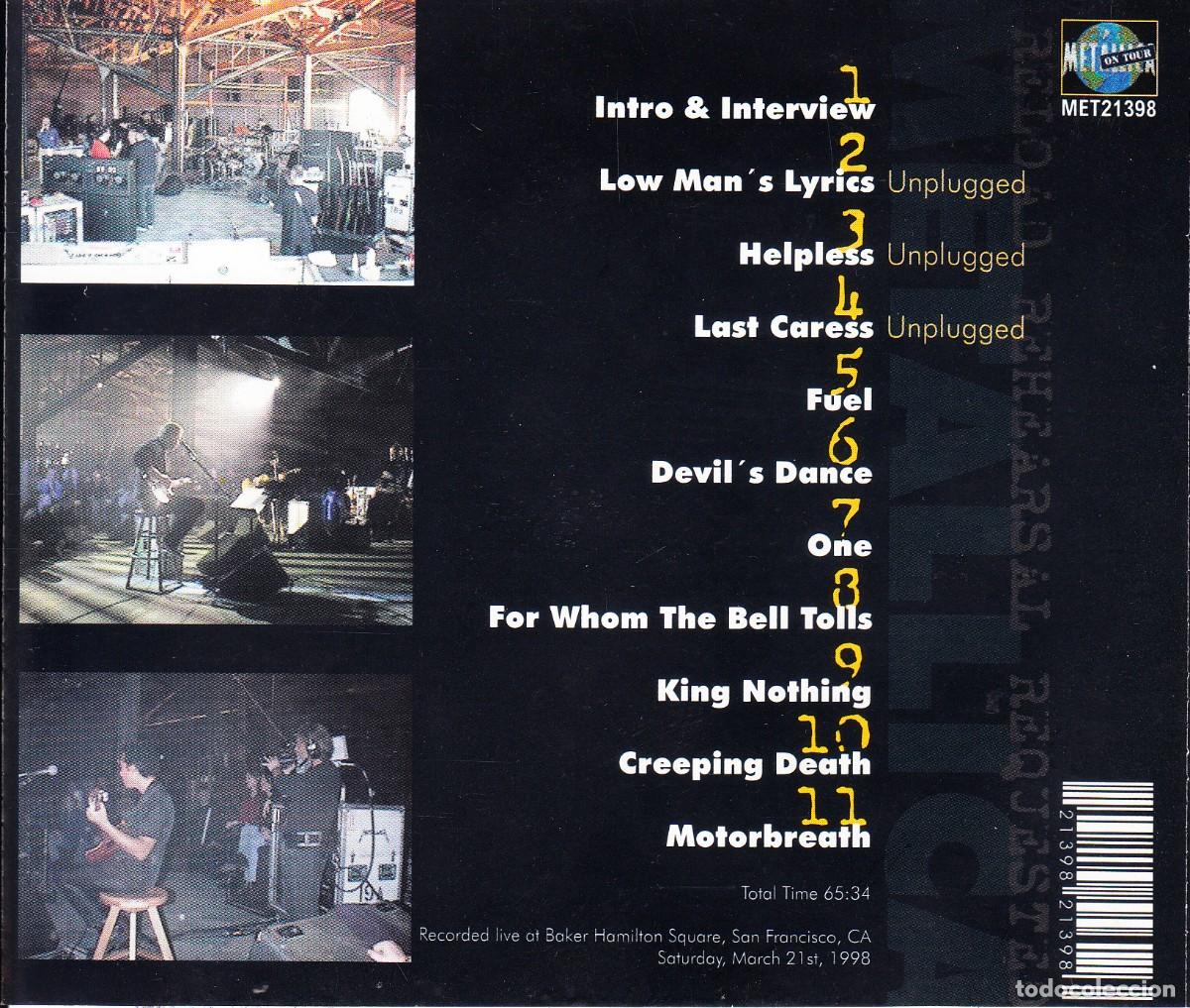 CDs de m&uacute;sica: METALLICA. RELOAD, REHEARSAL, REQUESTED. CD. - Foto 2