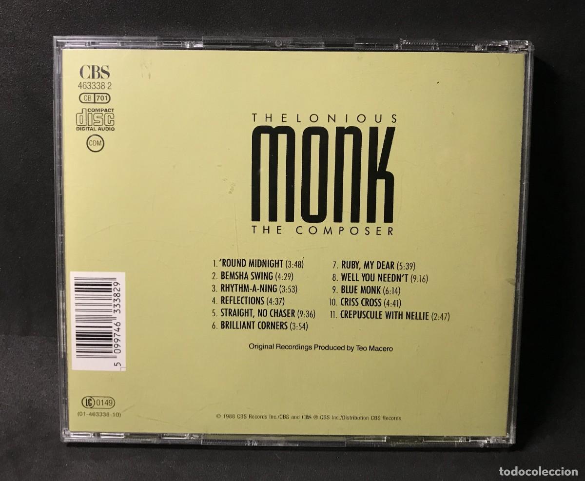 CDs de m&uacute;sica: Thelonious Monk &lrm;&ndash; The Composer - CD - CBS 1998 - Foto 2