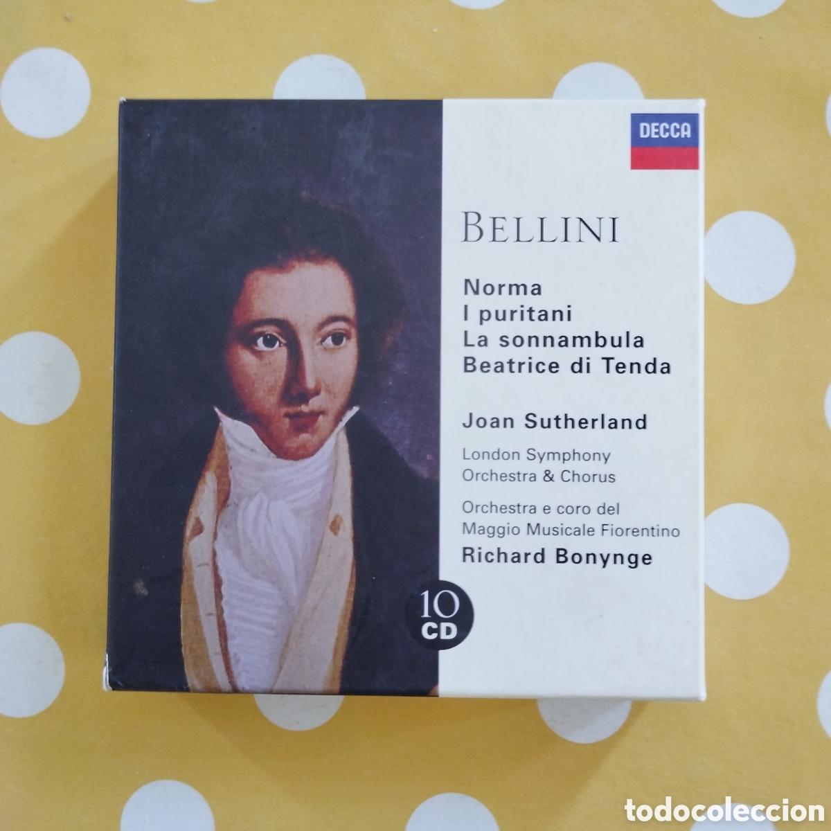 CDs de m&uacute;sica: BELLINI 10CD BOX SET DECCA JOAN SUTHERLAND RICHARD BONYNGE NORMA PURITANI SONNAMBULA BEATRICE TENDA