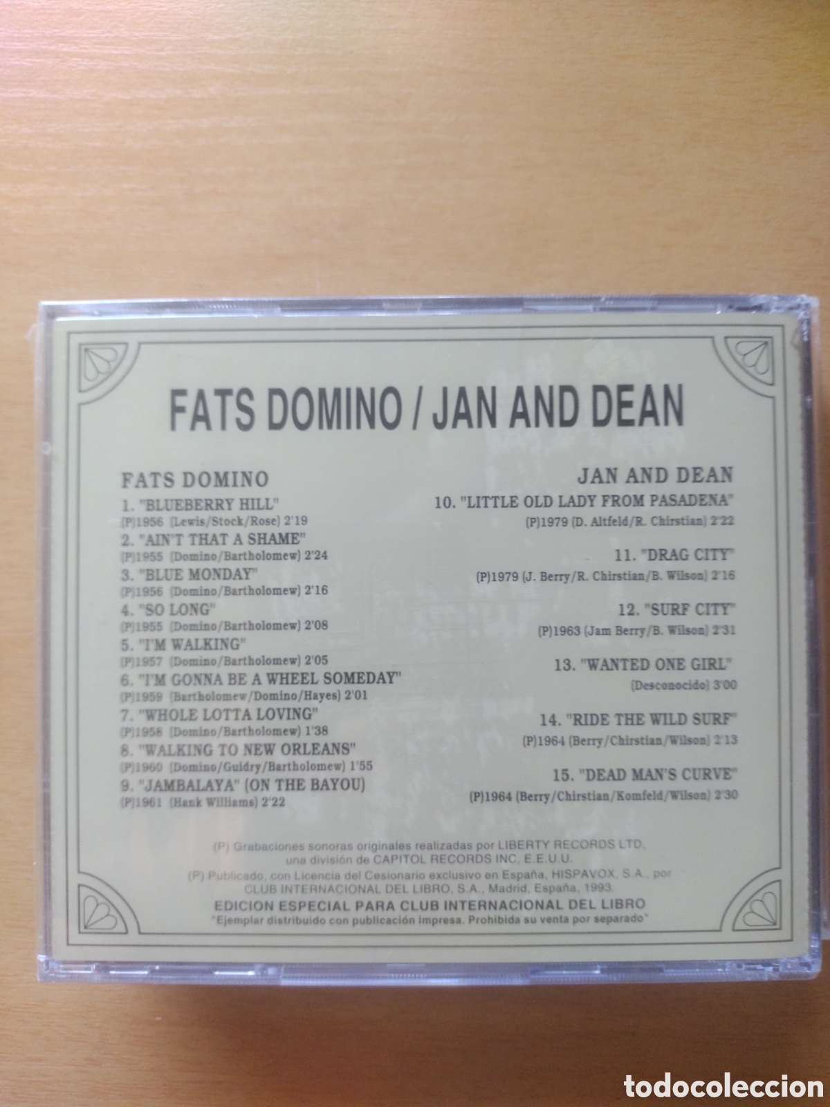 CDs de m&uacute;sica: CD Fast Domino y Jan An Dean - Foto 2
