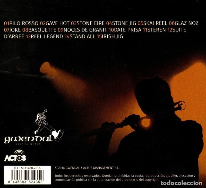 CDs de m&uacute;sica: GWENDAL. LIVE IN GETXO. CD. DIGIPACK. - Foto 2