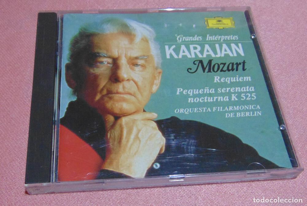CDs de m&uacute;sica: MOZART - REQUIEM - PEQUE&Ntilde;A SERENATA NOCTURNA - FILARMONICA BERLIN - VON KARAJAN - CD GERMANY