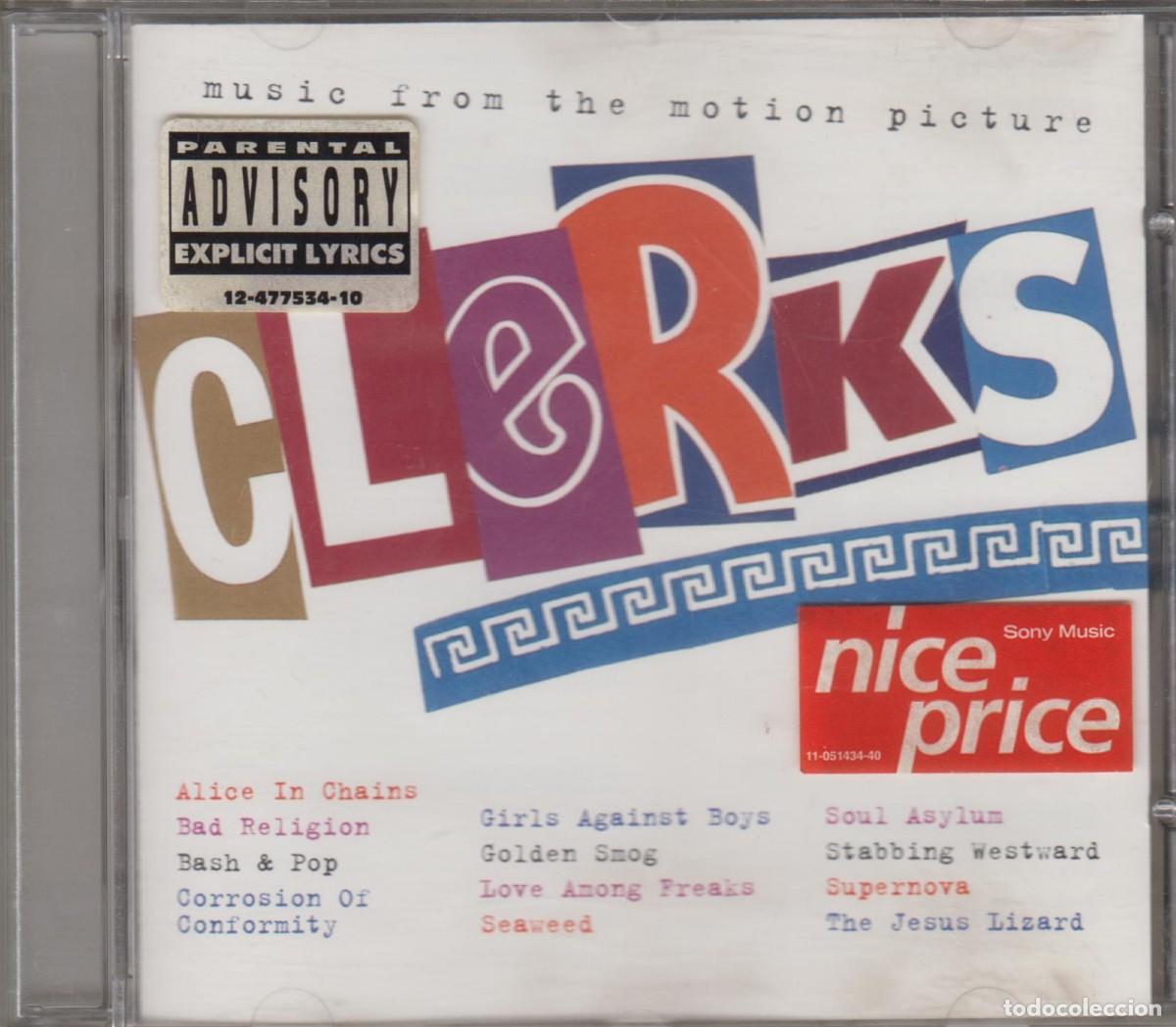 CDs de m&uacute;sica: Clerks cd Banda sonora de la pel&iacute;cula 1994 Alice in Chains Bad Religion Soul Asylum