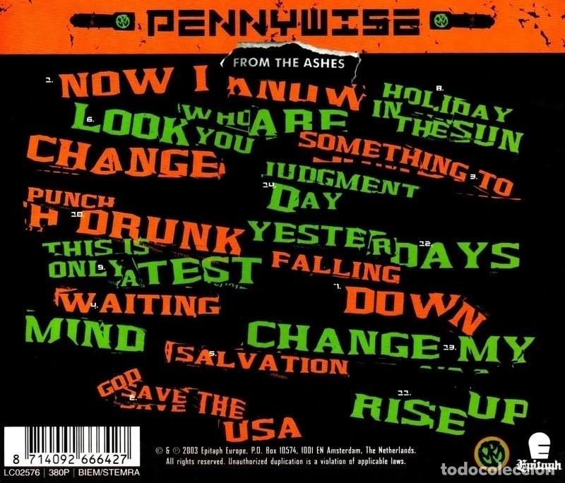 CDs de m&uacute;sica: [CD+DVD]. PENNYWISE. FROM THE ASHES. - Foto 2