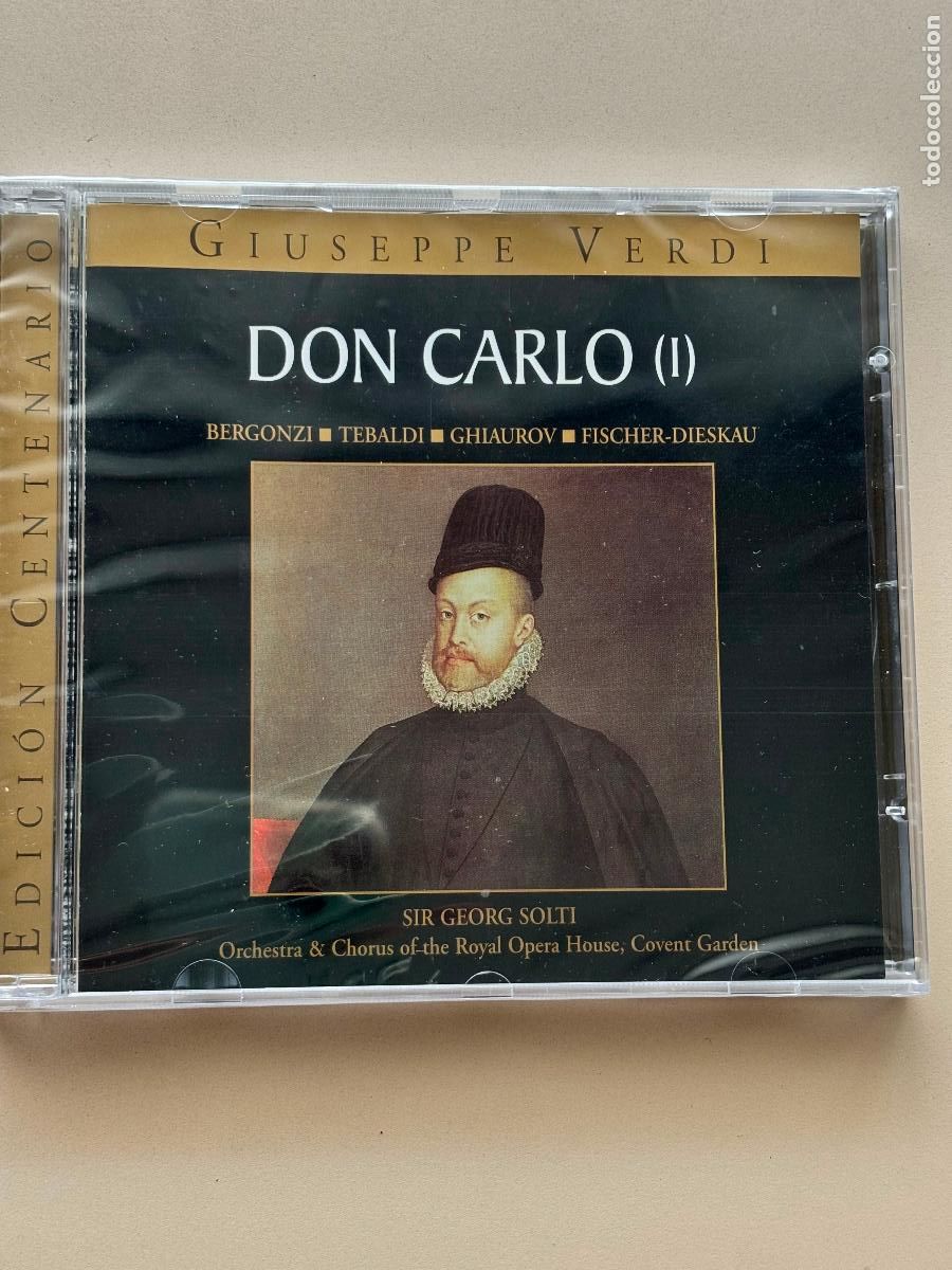 CDs de m&uacute;sica: DON CARLO I, CD, BERGONZI, TEBALDI, GUIAUROV, FISCHER-DIESKAU, RBA, 2000, NUEVO SELLADO