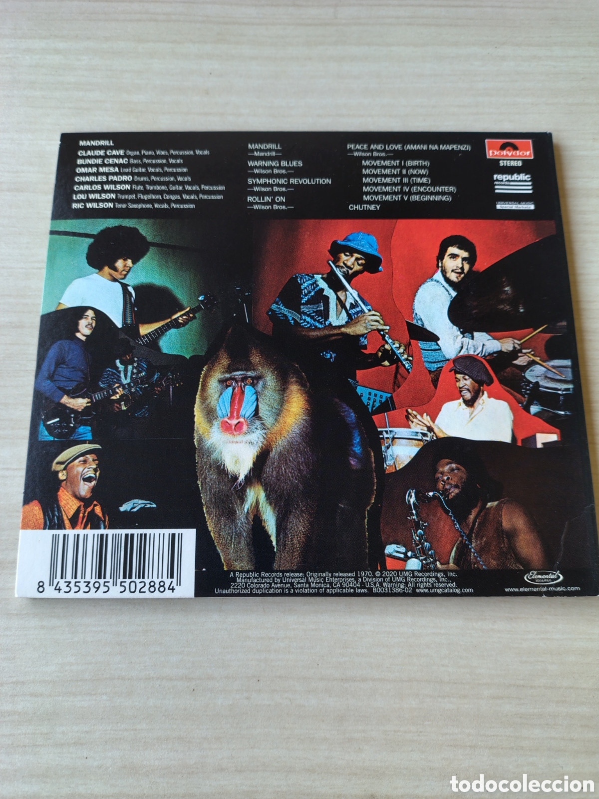 CDs de m&uacute;sica: MANDRILL Mandrill ( 1971 POLYDOR ELEMENTAL MUSIC 2020 ) - Foto 3