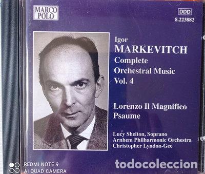 CDs de m&uacute;sica: Markevitch: Complete Orchestral Music Vol. 4- 0730099388221
