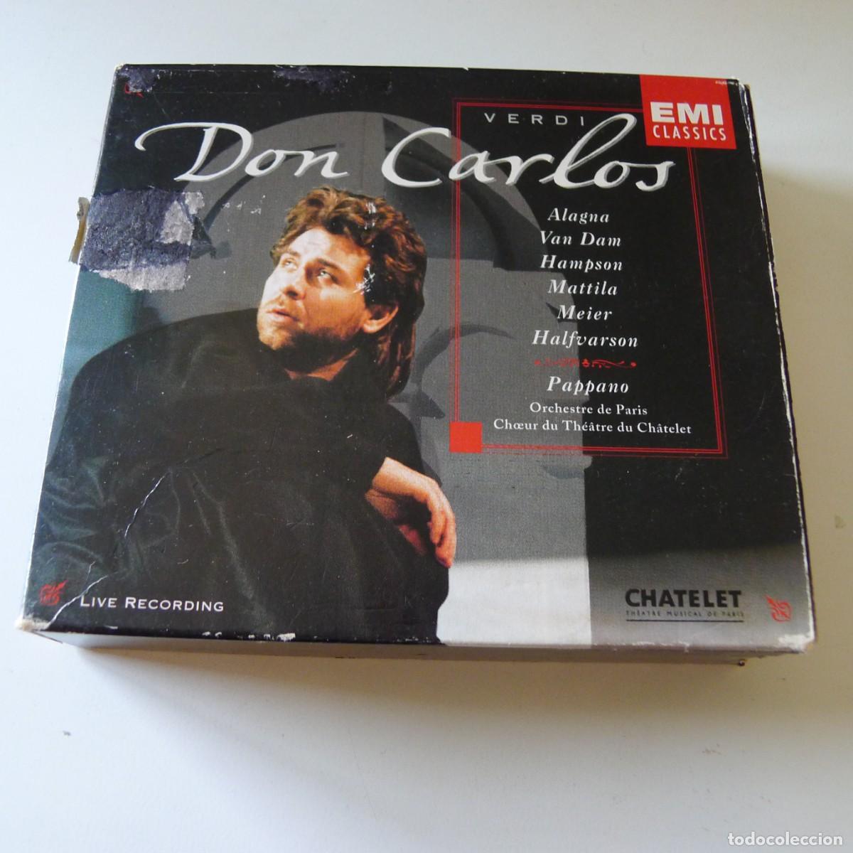 CDs de m&uacute;sica: Verdi Alagna Orchestre De Paris, Ch&oelig;ur Du Th&eacute;&acirc;tre Du Ch&acirc;telet &ndash; Don Carlos 3CD BOX SET