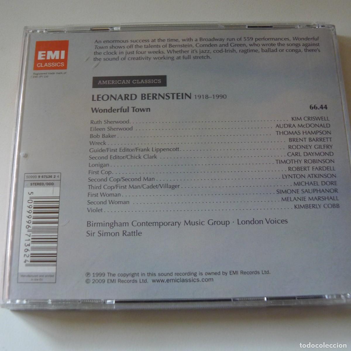 CDs de m&uacute;sica: Leonard Bernstein &ndash; Wonderful Town CD - Foto 2