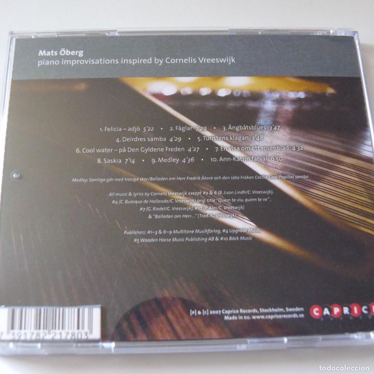 CDs de m&uacute;sica: Mats &Ouml;berg &ndash; Improvisational Two &ndash; Piano Improvisations Inspired By Cornelis Vreeswijk CD - Foto 2