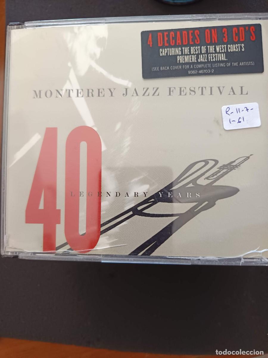 CDs de m&uacute;sica: BOX 3 CD. MONTEREY JAZZ FESTIVAL. 40 LEGENDARY YEARS. 4 DECADES ON 3 CD'S
