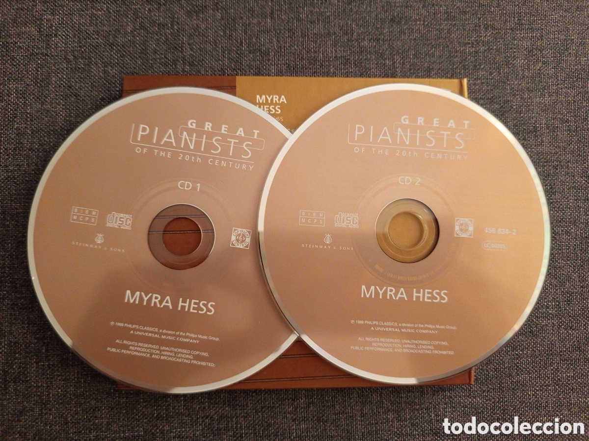 CDs de m&uacute;sica: MYRA HESS. BACH-HESS / BEETHOVEN / BRAHMS / SCHUMANN (2 CDS) - Foto 2