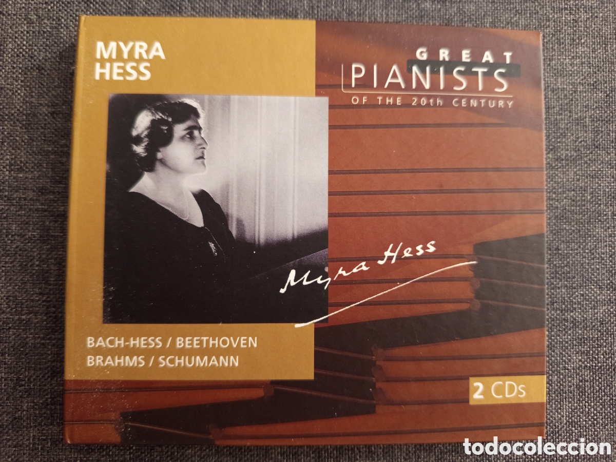 CDs de m&uacute;sica: MYRA HESS. BACH-HESS / BEETHOVEN / BRAHMS / SCHUMANN (2 CDS) - Foto 1