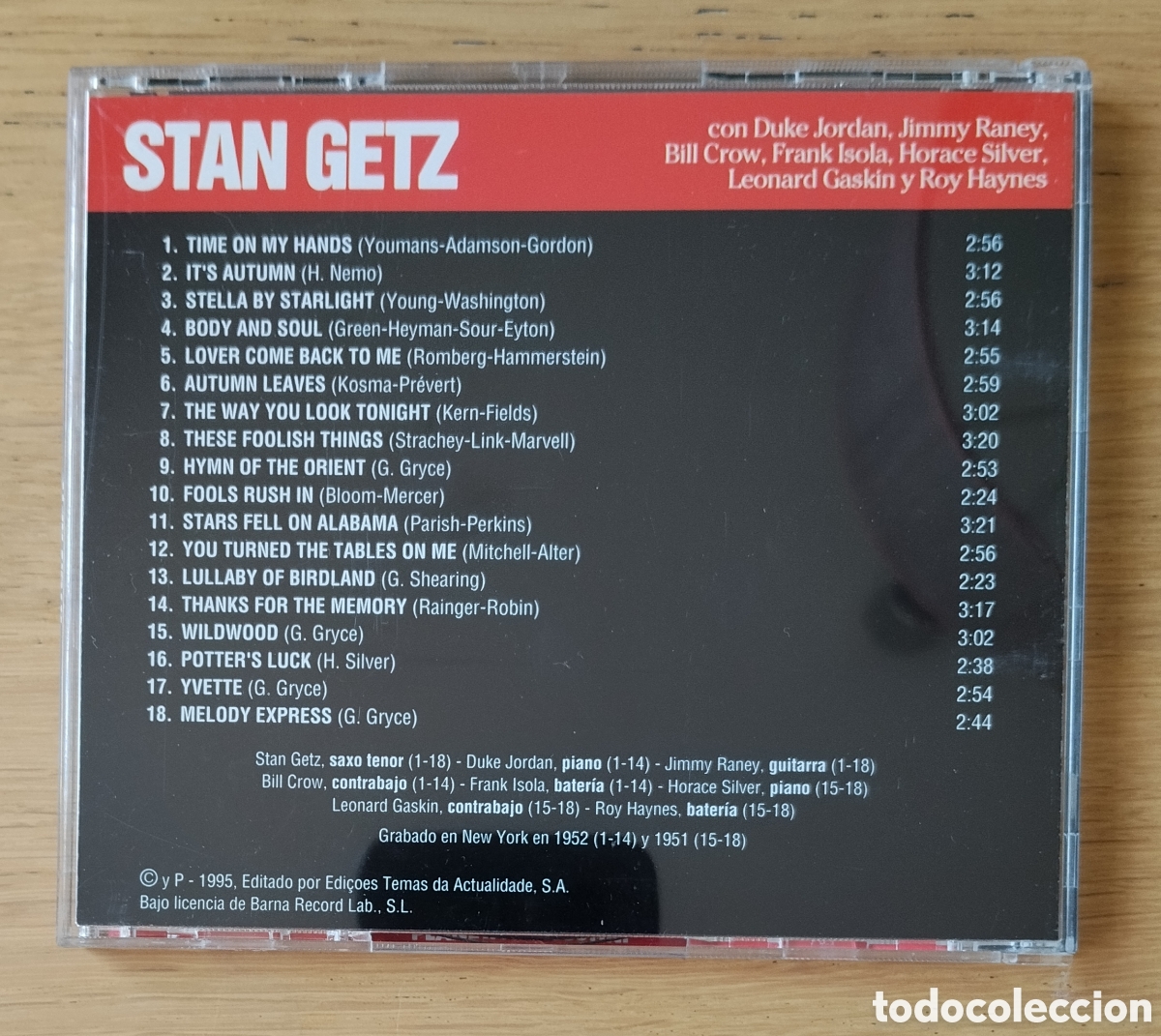 CDs de m&uacute;sica: STAN GETZ: &rdquo;STAN GETZ&rdquo; CD 1995- JAZZ - Foto 2