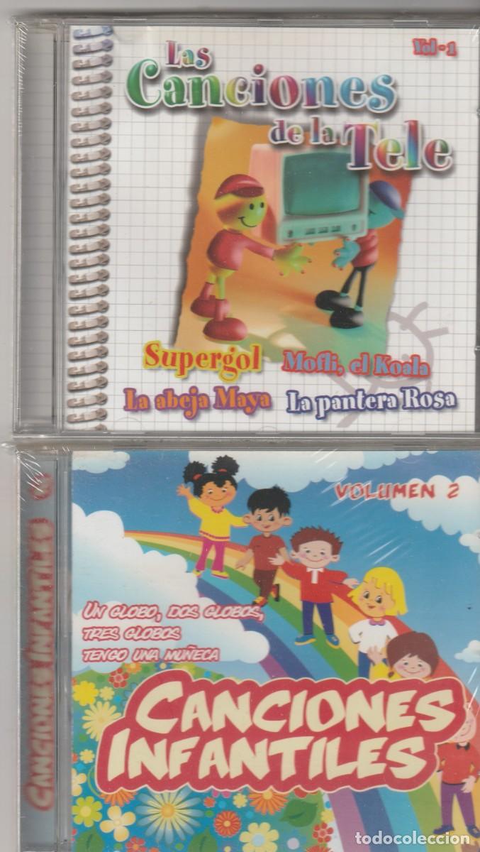 CDs de m&uacute;sica: 2 CDS INFANTILES LAS CANCIONES DE LA TELE + CANCIONES INFANTILES